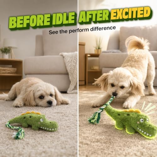 Yilia Fun Knotty Crocodile Dog Chew Toy for Interactive Play (Giraffe)