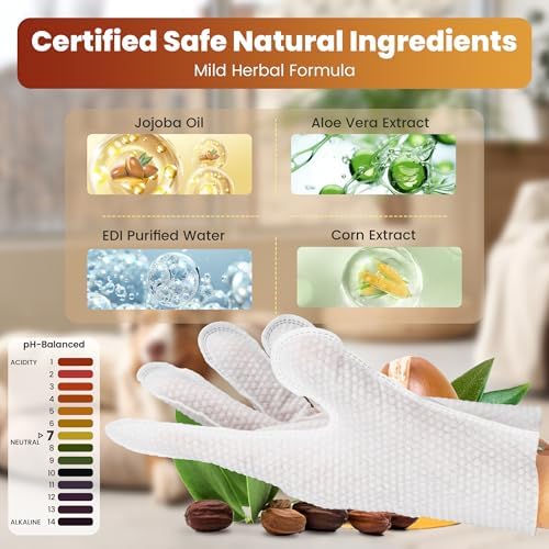 Pet Glove Wipes for Dogs Cats, Dog Cleaning Gloves, Dog Wipes Cleaning Deodorizing, Pet Wipes for Dogs Cats, Extra Thick, Unscented Rinse Free Nourish Fur Glove Wipes for Daily Care and Traveling-6pcs