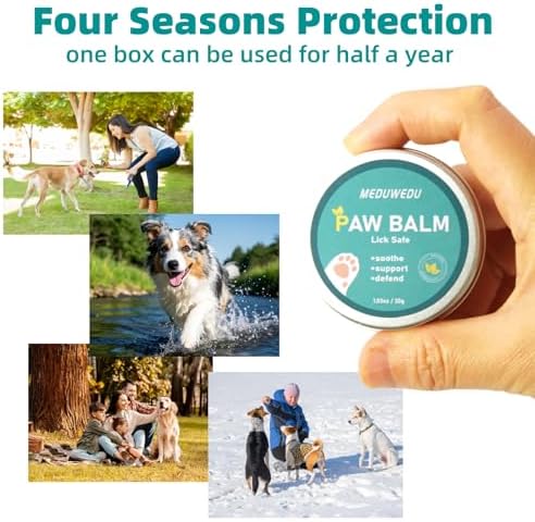 MEDUWEDU Eyes Wipes 120 Counts + [2-Pack] Dog Paw Balm 30g | Pet Grooming Bundle for Dogs & Cats | Tear Stain Prevention & Paw Protection