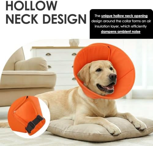 AOFITEE Large Dog Cone, Soft Dog Cone Collar to Stop Licking with Buckles