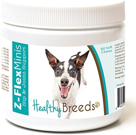 Healthy Breeds Rat Terrier Z-Flex Minis Hip and Joint Support Soft Chews 60 Count