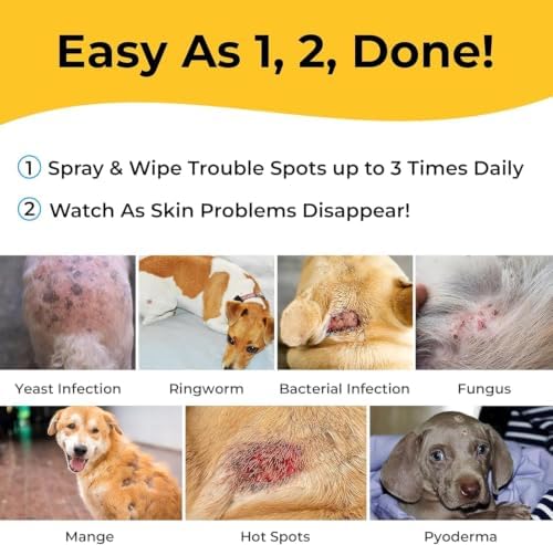 Smiling Paws Vet Grade Medicated Shampoo for Dogs & Cats, Passionfruit,12oz