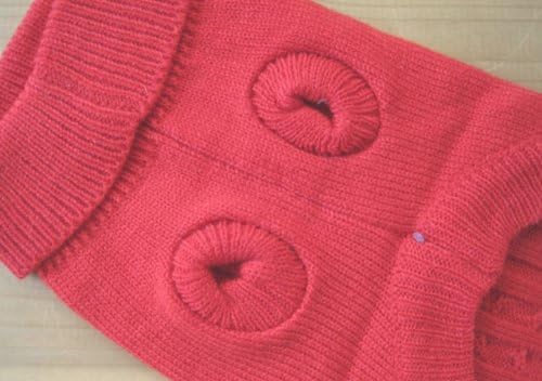 Tangpan Turtleneck Classic Straw-Rope Pro Pet Dog Sweater Apparel(Red,XS)