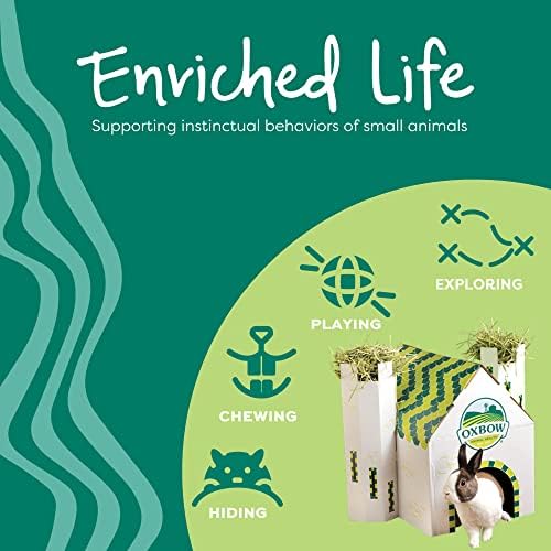 Oxbow Enriched Life Timbells, Rabbit Toys, Guinea Pig Toys, Enrichment for Bunny, Guinea Pig, Hamster, Rabbit, Chinchilla, Timothy Hay, Chinchilla Cage Accessories, Small Pet Accessories for Cage