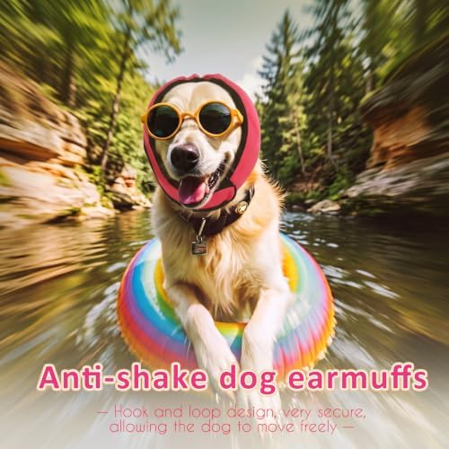 Aliceset 1pcs Dog Ear Muffs, Quiet Ears for Dogs,Pink,L
