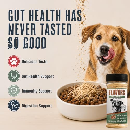 Flavors Probiotics + Dog Food Topper, Peanut Butter Recipe, 3.1 oz, 2 Pack