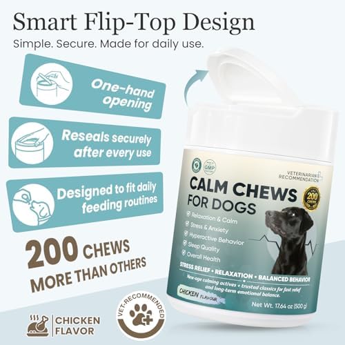Calming Chews for Dogs 200ct-Dog Calming Chews for Stress & Anxiety Relief