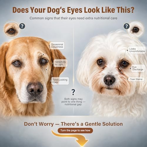 Advanced Vision Formula for Dogs, Liquid Eye Health Supplement with Lutein, Zeaxanthin & Astaxanthin, Supports Clear Vision & Comfort, Daily Dog Eye Care Drops, 30ml