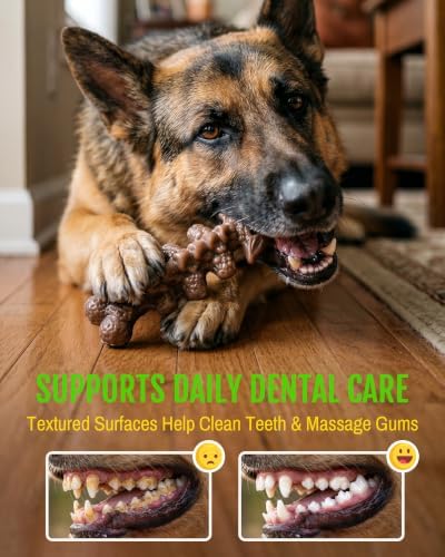 3-Pack Dog Toys for Aggressive Chewers 25-90 lbs,Bacon Flavored