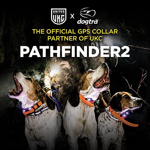 Dogtra Pathfinder 2 GPS Tracker e Collar + Titanium Enhanced Contact | 9 Mile, LED Light, No Monthly Fees, Waterproof, Smartwatch Control, Satellite Tracking, Multiple Dogs, Smartphone Required