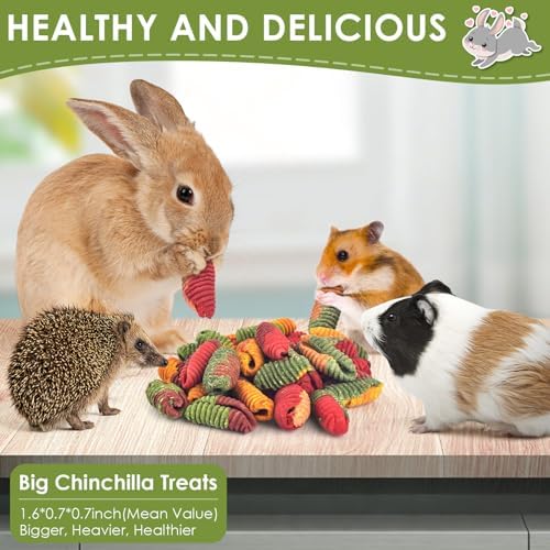 ERKOON Chinchilla Treats, Timothy Grass Chew Toys for Teeth for Rabbit Guinea Pig Gerbil Rat Dwarf Hamster (Large Size-1 Pack)