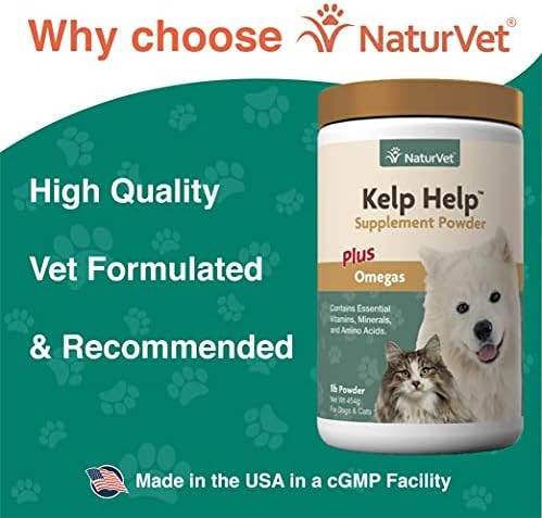 NaturVet Kelp Help Plus Omegas Skin and Coat Supplement for Dogs - 1 Pound