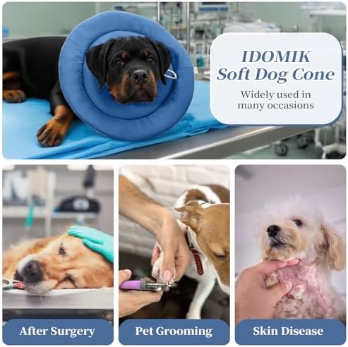 IDOMIK Dog Recovery Collar, Waterproof Soft Dog Cone After Surgery