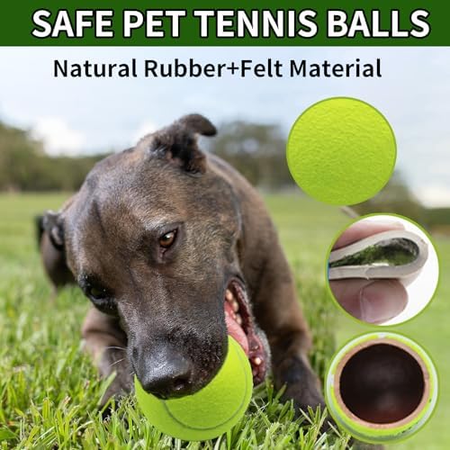Magicorange Large Tennis Balls for Dogs, 2 Pack 4 Inch Big Tennis Ball