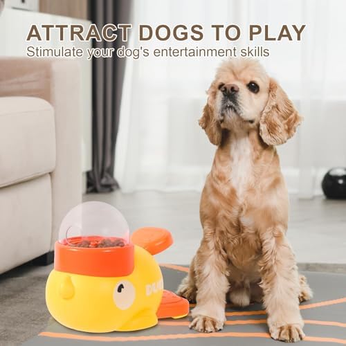Duck Cat Treat Dispenser, 2026 Upgrade Duck Dog Feeder, Interactive Treat Dispenser Dogtoys Slow Feeder, Food Dispenser Toy with Button Pet Healthy Eating & Iq Training (1pc)