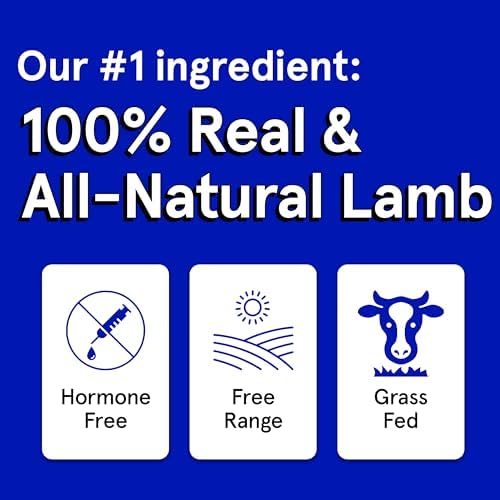 TRMC Real Meat Dog Treats - 12oz Bag of Bite-Sized Air-Dried Lamb Jerky for Dogs - Grain-Free Jerky Dog Treats, Free-Range, Grass Fed Lamb - All-Natural High Protein