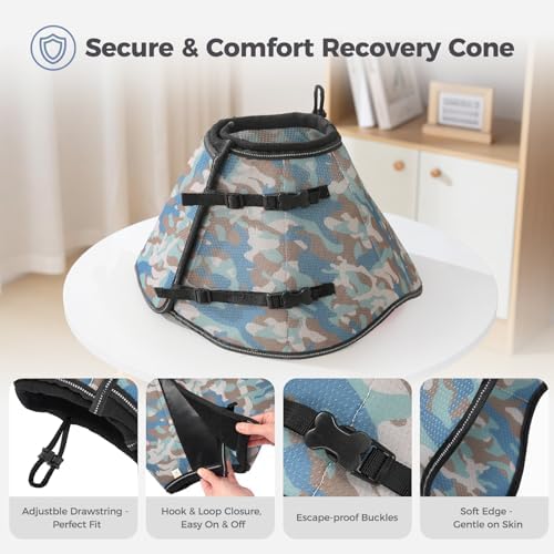 Avont Upgraded Dog Cone Collar Alternative After Surgery to Stop Licking-S