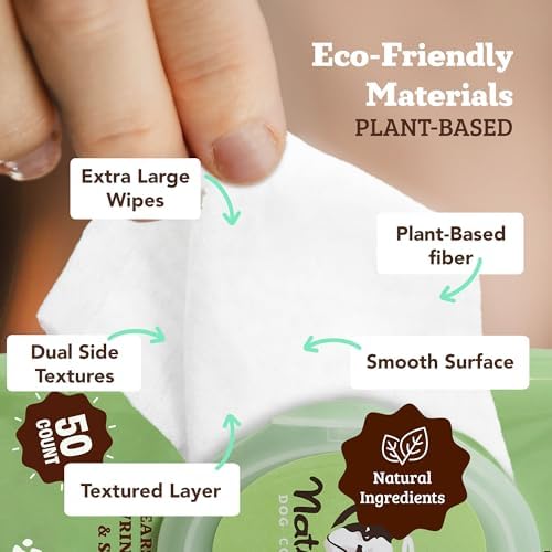 Natural Dog Company Eye & Grooming Wipes Bundle for Dogs – Tear Stain Remover & Full-Body Deodorizing Wipes with Green Tea, Goldenseal & Aloe – Hypoallergenic, Vegan – 100 ct + 50 ct