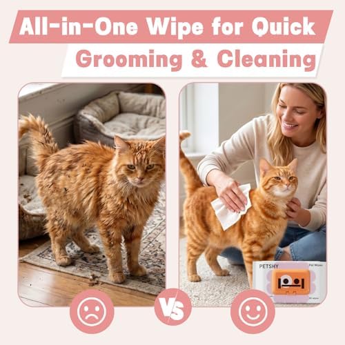 320 Count Hypoallergenic Dog Wipes for Paws & Butt, Extra Thick Plant Based Pet Wipes for Dogs & Cats, Alcohol-Free Lick-Safe Grooming Wipes, 80 Count x 4 Pack