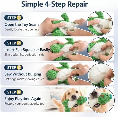 Premium Dog Squeaker Replacement 15 Pack – Squeakers for Dog Toys, 40mm Sizes, DIY Pet Toy Repair Insert, Replacement Squeaky Noise Maker