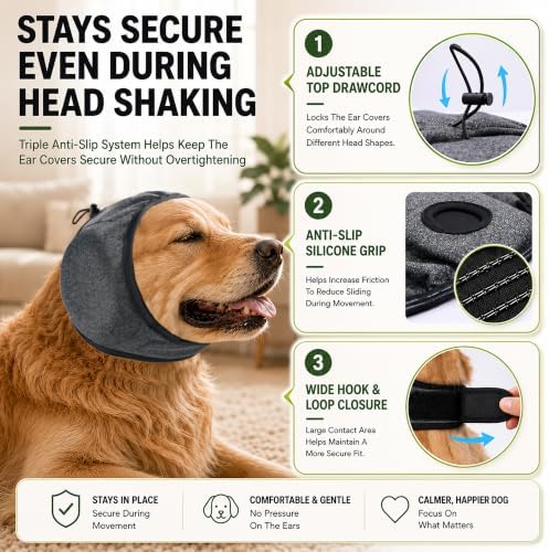 Noise Cancelling Dog Ear Muffs: Calms 99.5% of Dogs During Thunderstorms