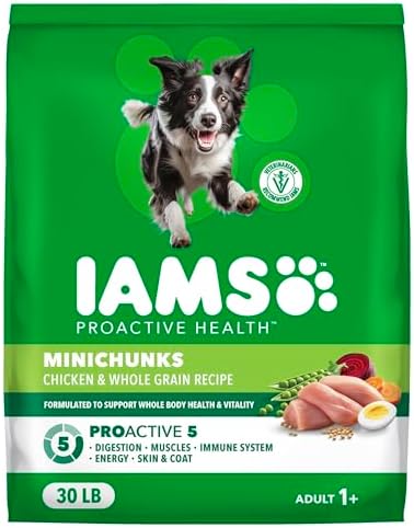 IAMS Proactive Health Adult Minichunks Dry Dog Food, Chicken, 30 lb