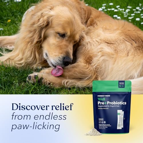 Probiotics for Dogs, Digestive Health Powder with Prebiotic, Chicken, 30ct