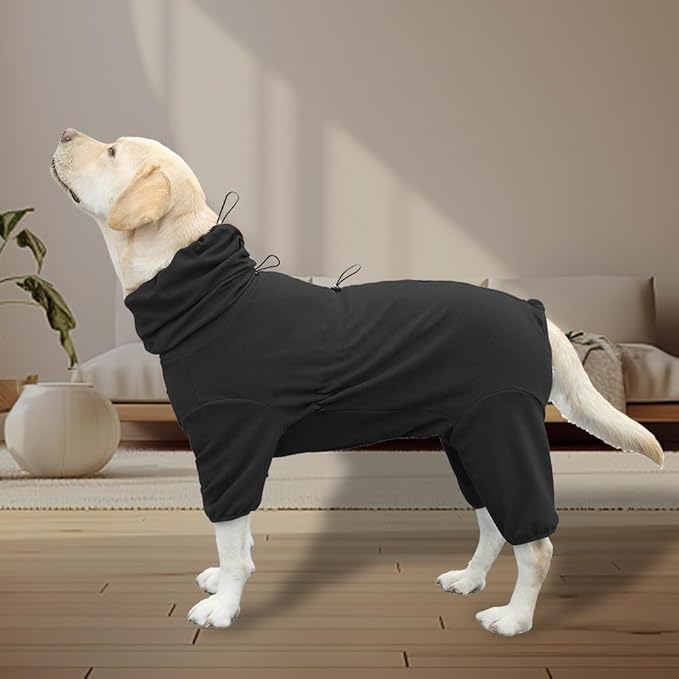 Dog Pajamas for Large Dogs,Extra Large Stretch, Suitable for Adult, Medium-Sized Dogs, Large Pet Jumpsuit Four-Legged Dog Clothes, Pet Clothing. (Black, 6XL)