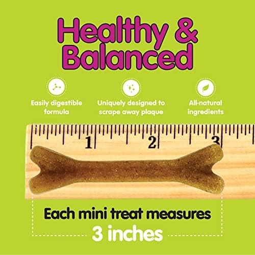 Fido Belly Bones for Dogs, Mini - 21 Count, Pack of 3 - Yogurt-Flavor Dental Treats for Small Dogs - Plaque & Tartar Control for Fresh Breath - Digestive Support - Made in USA (63 Total)