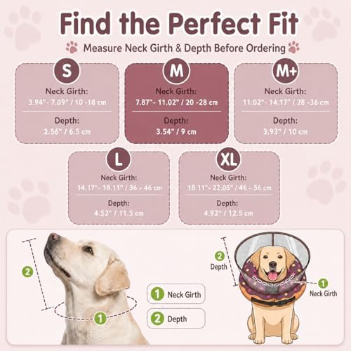 Avont 2-in-1 Dog Cone M Donut Shield