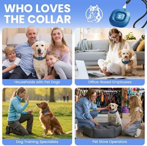 No-Shock Humane 2-in-1 Smart Bark Collar + Remote: Beep & 2X Vibration| Auto Bark Training| Manual Trigger Button|15lbs+| Small Medium Large Dogs| 4 Modes| Rechargeable| 5 Sensitivities