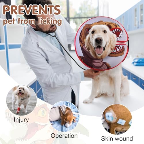 BEAUTYZOO Dog Cone Collar Alternative After Surgery,Pet Neck Donut E‑Collar