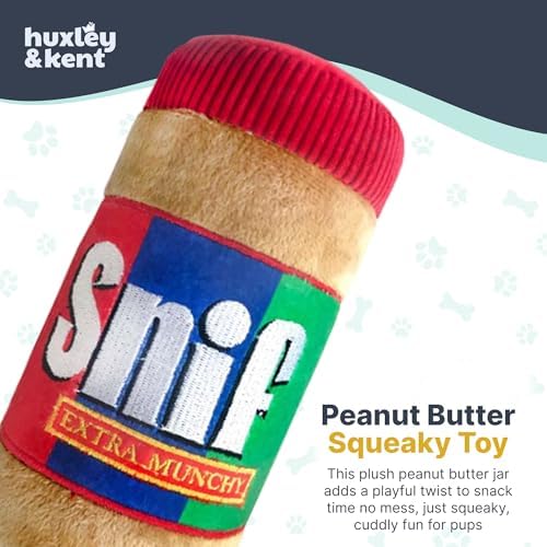 Huxley & Kent Power Plush Squeaky Dog Toy, Snif, Medium