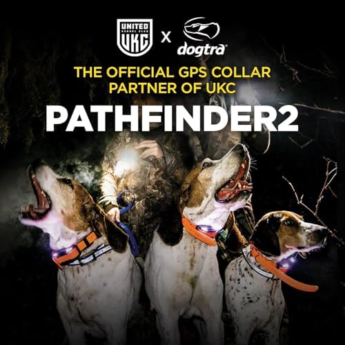 Dogtra 2 Dog Pathfinder 2 GPS Dog Tracker e Collar with PATHFINDER2 Green Add on Receiver LED Light No Monthly fees Free App Waterproof Smartwatch Control Long Range Multiple Dogs Smartphone Required