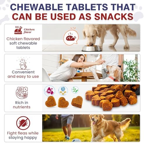 Dog Flea and Tick Support Chewable 200 Chews Natural Soft Chew
