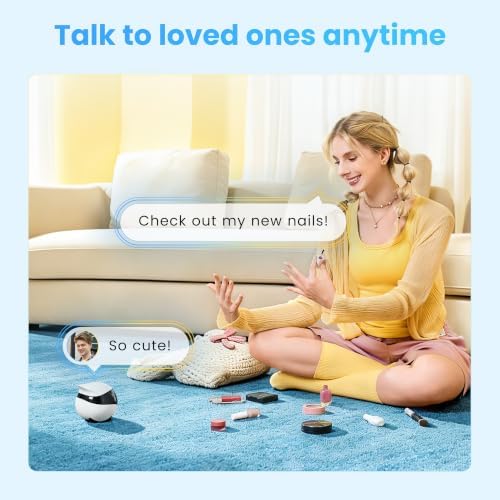 Enabot EBO SE 2 Mobile Pet Camera: 2K Home Robot Companion (Yellow Eyes)