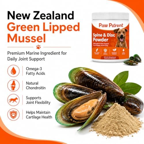 Green Lipped Mussel, 240g, Dog Wellness Support Powder, Paw Parent Simple Daily Routine Care Powder for All Breeds