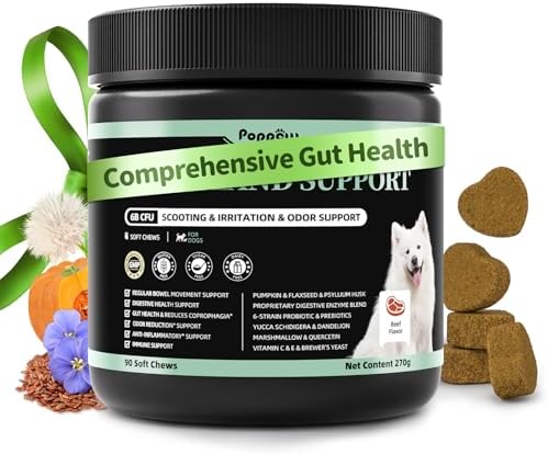 Dog Probiotics & Digestive – Pumpkin Fiber Chews for Gut Health