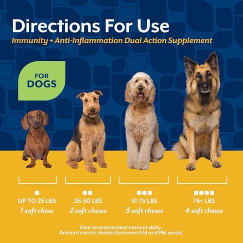 NaturVet Immunity + Anti-Inflammation Dual Action Supplement for Dogs- 60ct