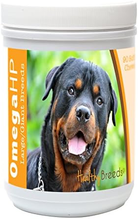Healthy Breeds Rottweiler Omega HP Fatty Acid Skin and Coat Support Soft Chews 90 Count