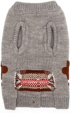 THE WORTHY DOG Sleeveless Pullover Pet Sweater,for Medium Dogs,Sock Monkey