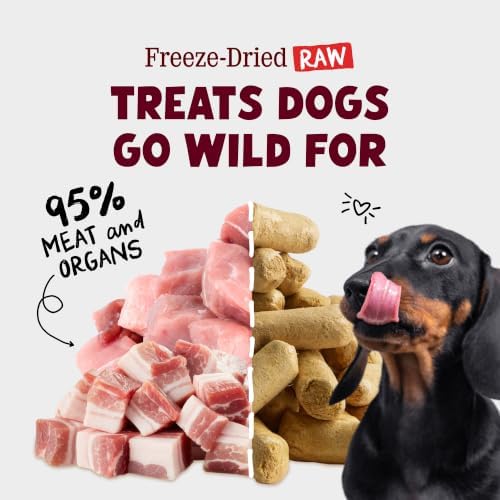 Stella & Chewy's Freeze-Dried Raw Wild Weenies Dog Treats - High-Protein Training Treats for Dogs & Puppies - All-Natural Bacon Recipe with 95% Meat & Organs - USA Made - 11 oz Bag