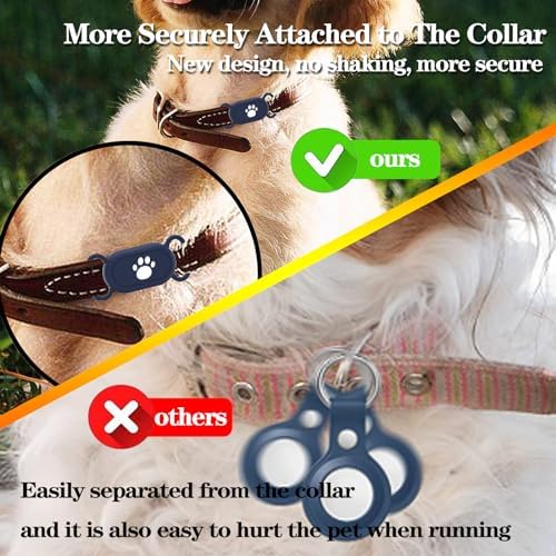 2 Pack Waterproof Dog Collar Compatible with Samsung Galaxy SmartTag2 | Silicone GPS Tracker Hidden Loop Holder for Smart Tag2, Anti-Lost Collar Tag2 Paw Case (Black Pink)