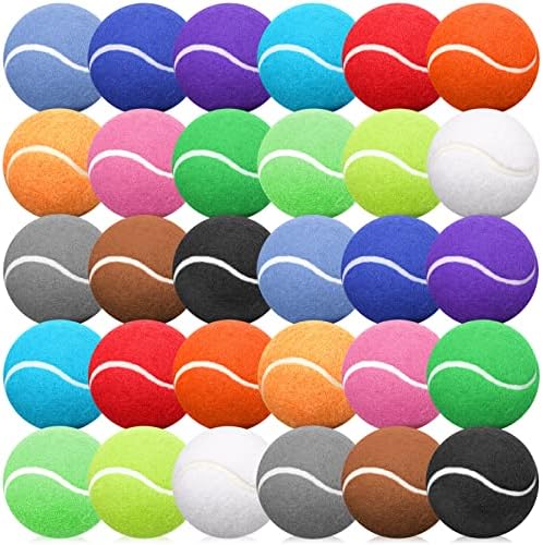 Yunsailing 15 Pcs Dog Tennis Balls 2.4 Inch Dogs Toy Balls Bright Colors Pet Training Toy for Small Medium Large Puppy Indoor Outdoor Interactive Training Exercise Games