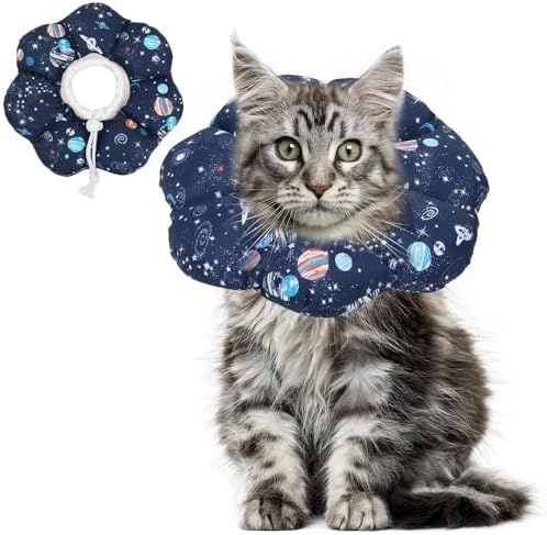 ComSaf Soft Cat Cone Collar Size M, Post-Surgery Recovery Collar for Cats