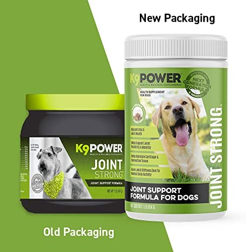 K9Power Joint Strong – Dog Joint Supplement for Mobility, Pain & Inflammation Relief – Glucosamine, Chondroitin, Collagen, Curcumin, Omega 3s, CMO, Green Tea – Ideal for Arthritis & Joint Protection