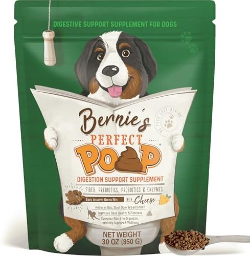Bernie's Perfect Poop 4-in-1 Dog Digestion Supplement, Cheese, 30 oz