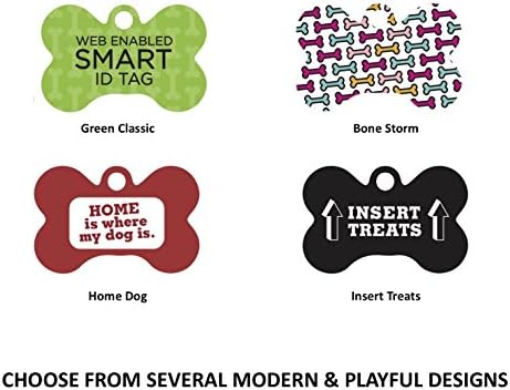 Dynotag® Web Enabled Super Pet ID Smart Tag with DynoIQ™ & Lifetime Recovery Service. Play Series: Bone (Home is Where My Dog is)