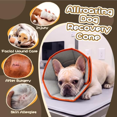 Dog Cone Collar Soft Cone for Medium Dogs After Surgery Adjustable Elizabethan Collar for Dogs to Stop Licking Wounds, Biting Stitches Professional Pet Recovery Cones E-Collar for Dog