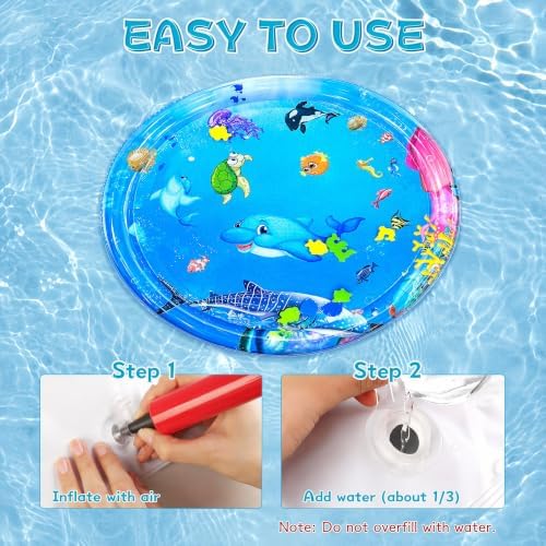 2026 Upgraded Cat Water Mat – 5-Layer Anti-Scratch Leak-Proof Sensory Play Mat for Indoor Cats, BPA-Free Cooling Water Pad, Interactive Enrichment Toy (S2, 66 * 47CM, 4 Fish + Pump Included)